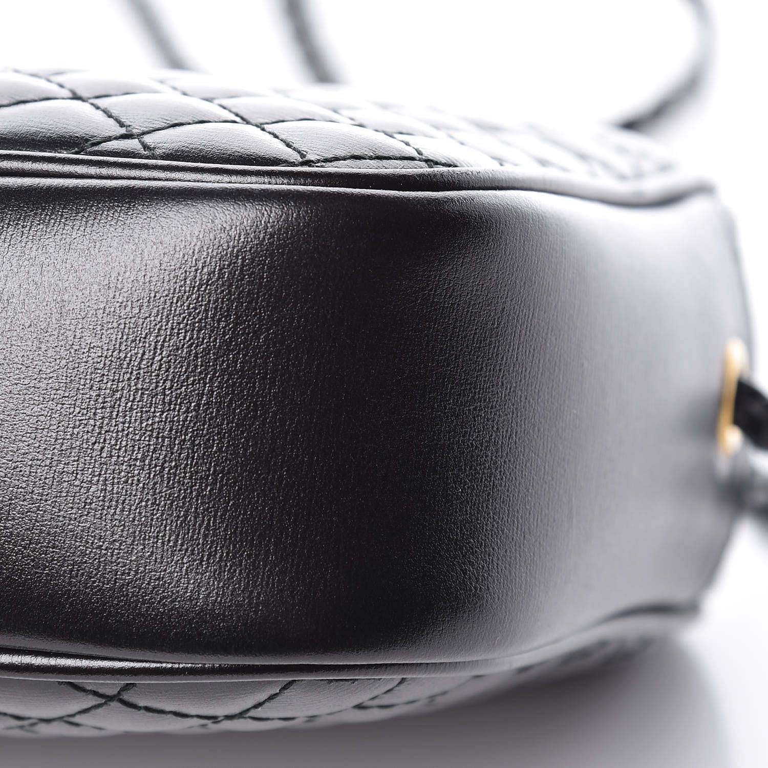 Gucci Calfskin Web Trapuntata Small GG Shoulder Bag Black 9 of 10