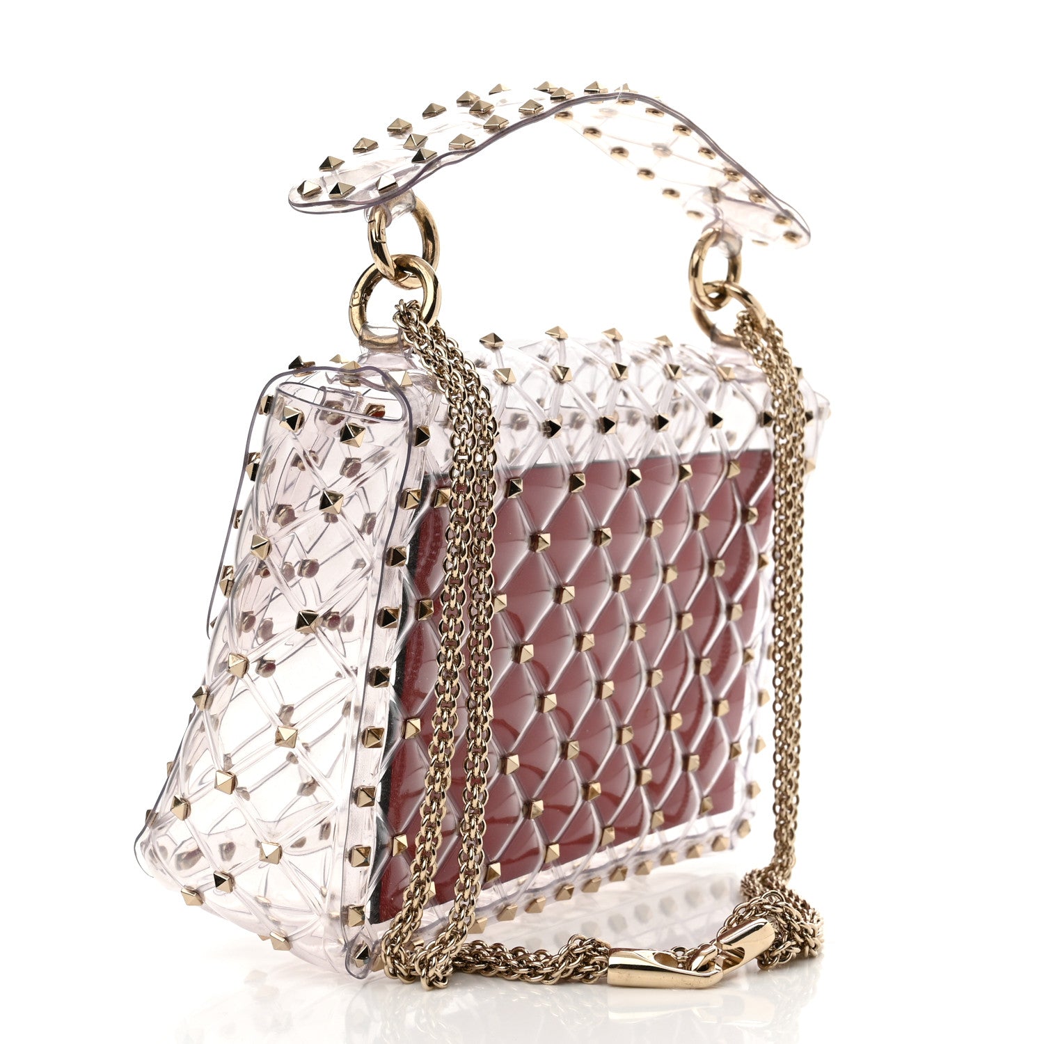 Valentino Garavani PVC Medium Rockstud Spike Shoulder Bag 3 of 10