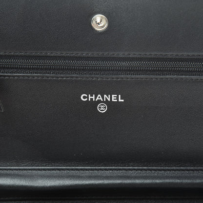 Chanel Caviar Timeless CC Wallet On Chain WOC Black 6 of 12