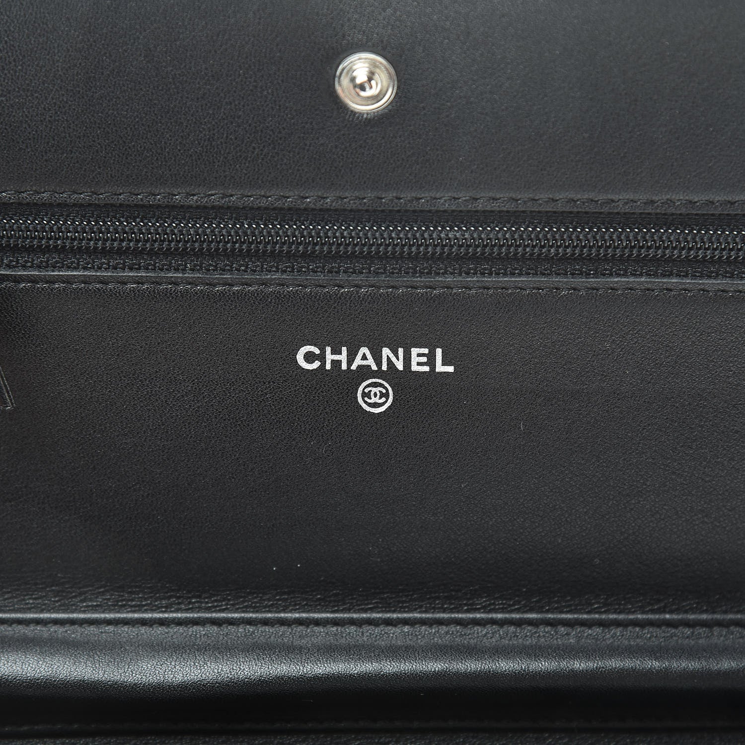 Chanel Caviar Timeless CC Wallet On Chain WOC Black 6 of 12