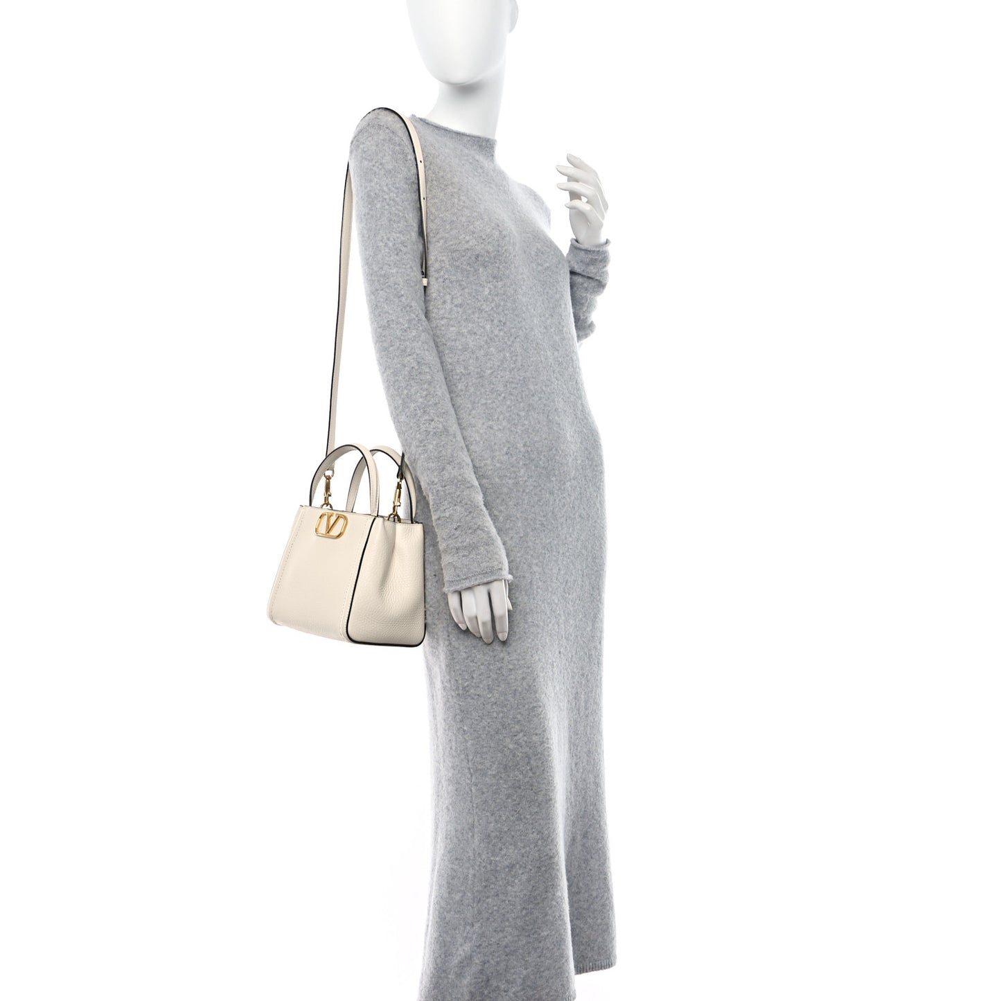 Soft Grainy Calfskin Alltime Small Handbag Ivory
