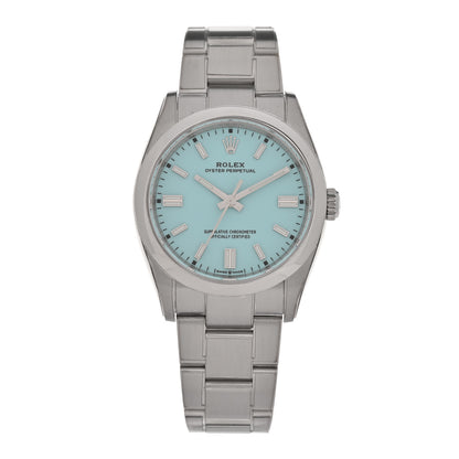 Rolex Stainless Steel 36mm Oyster Perpetual Watch Turquoise 126000 1 of 5