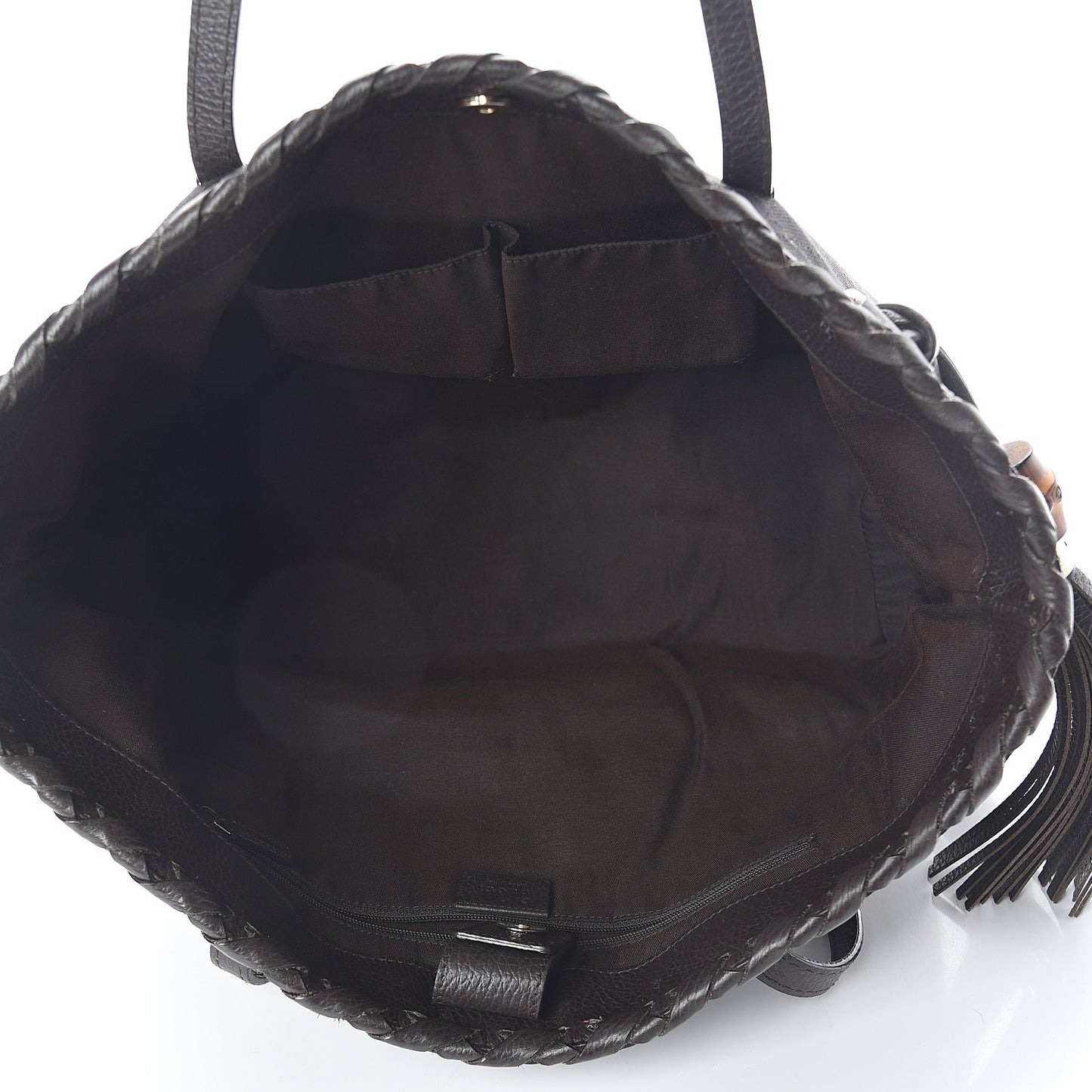 Monogram Peggy Braided Tote Black