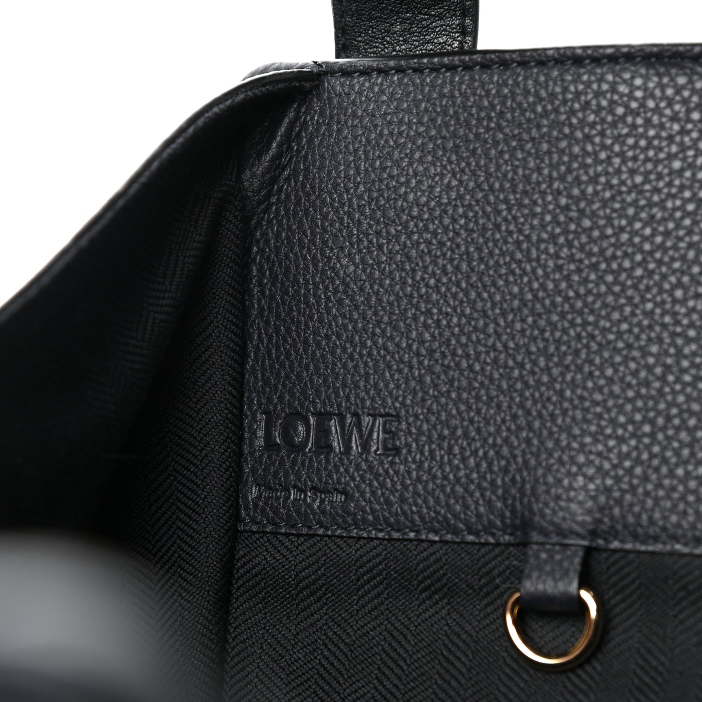 Calfskin Medium Hammock Shoulder Bag Midnight Blue Black