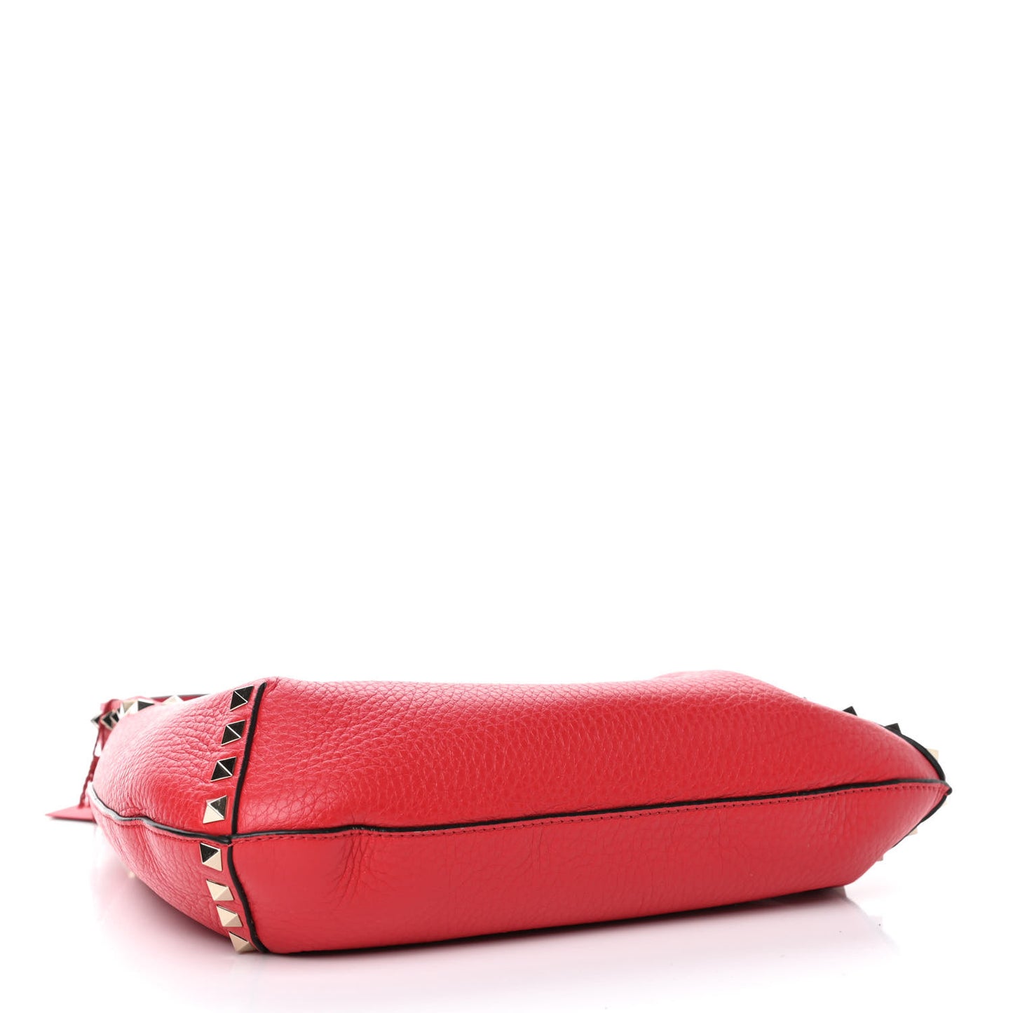 Calfskin Small Rockstud Handbag Rouge Pur