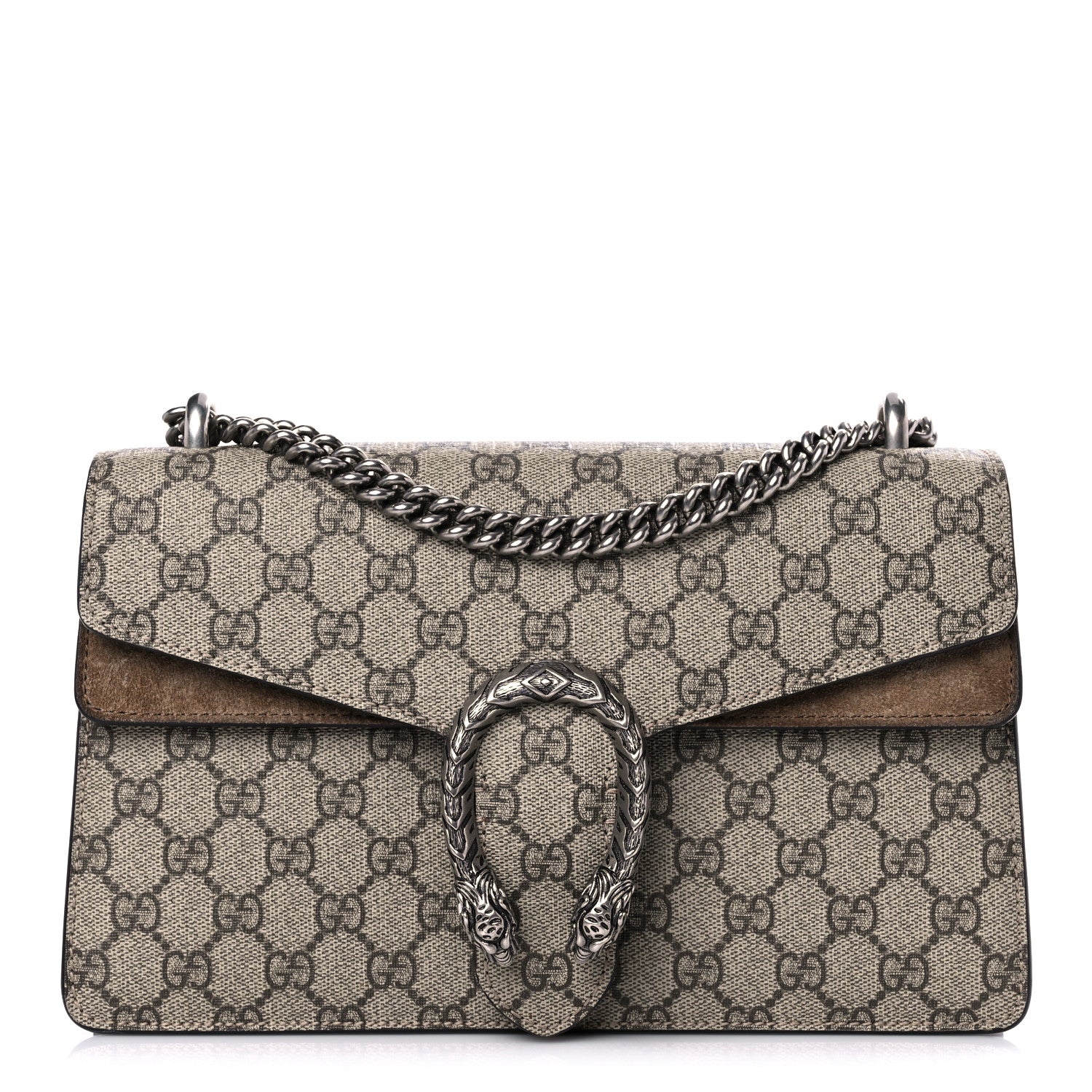 Gucci GG Supreme Monogram Small Dionysus Shoulder Bag Taupe 1 of 16