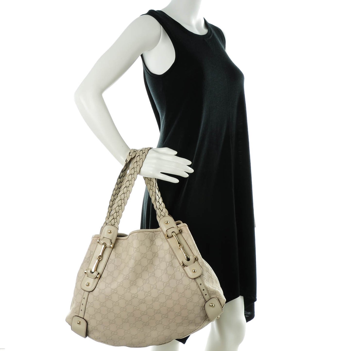 Guccissima Medium Pelham Shoulder Bag Off White