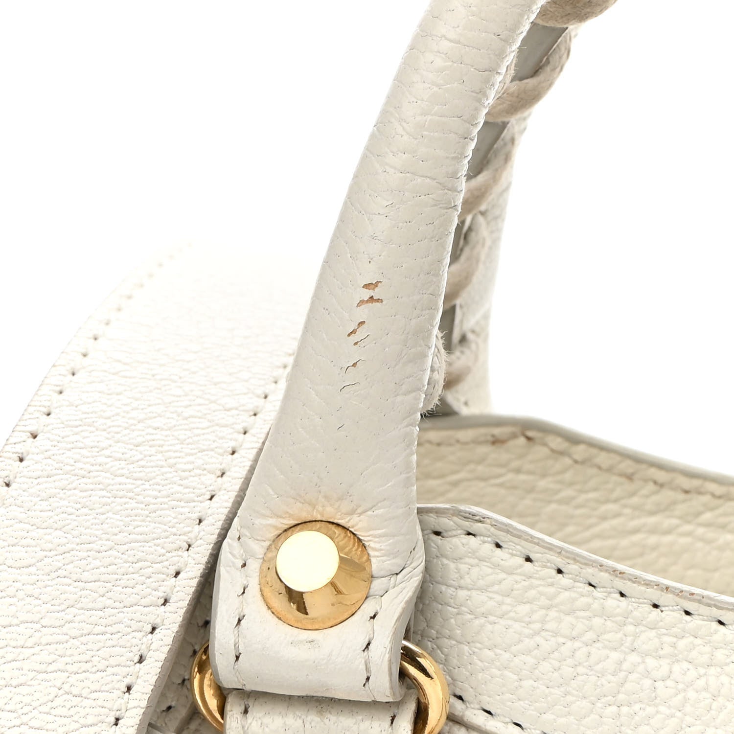 Balenciaga Chevre Gold Metallic Edge Hardware Mini City White 14 of 14