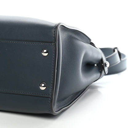 Fendi Vitello Seta Shiny Nappa Elaphe Medium Peekaboo Iconic Satchel Notturno Natural 8 of 8