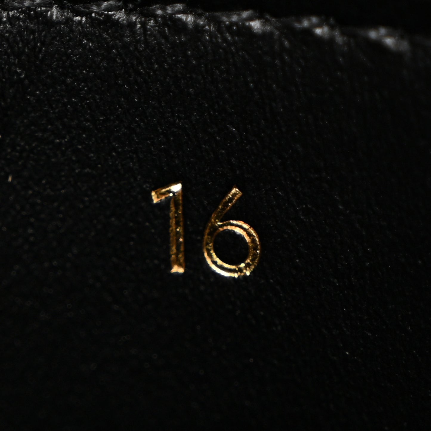 Satinated Calfskin Mini 16 Top Handle Bag Black