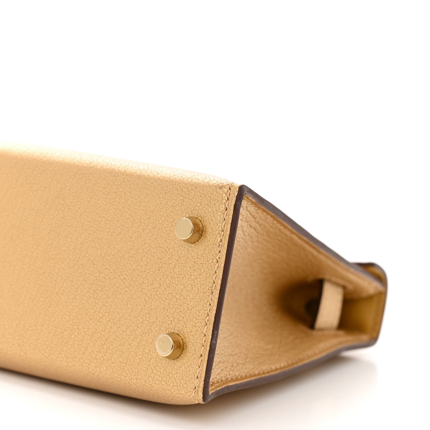 Hermes Metallic Chevre Chamkilight Mini Kelly Sellier 20 Dore 9 of 10