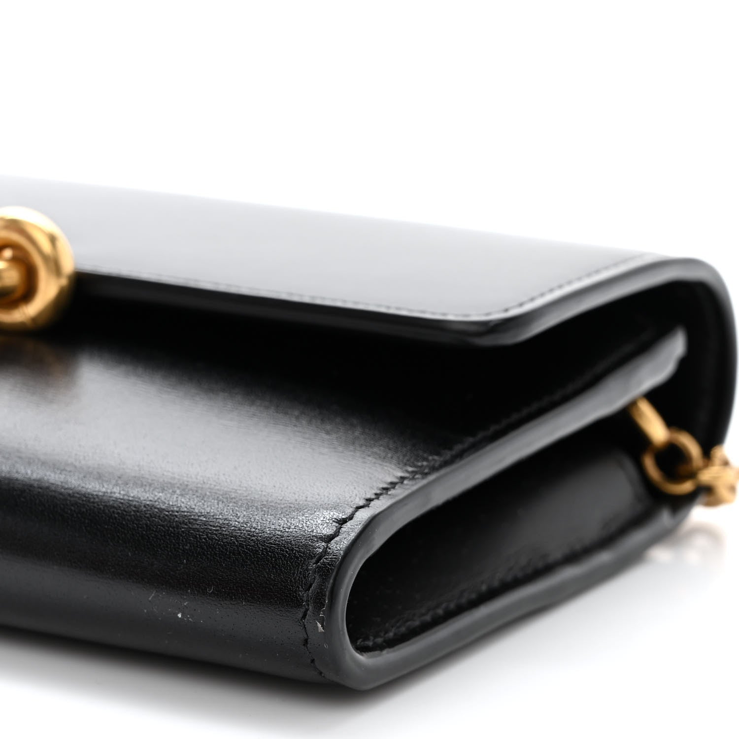 Saint Laurent Smooth Calfskin Le Maillon Chain Wallet Black 9 of 9