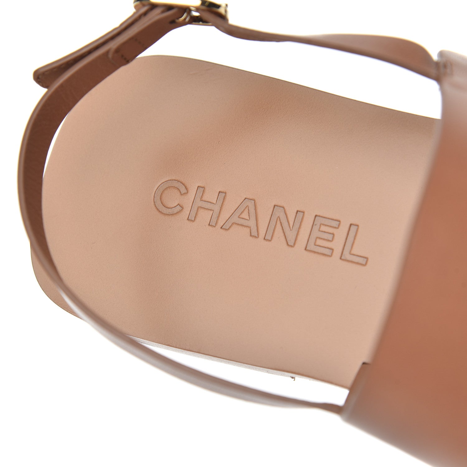 Chanel Goatskin CC Sandals 40 Brown 6 of 11