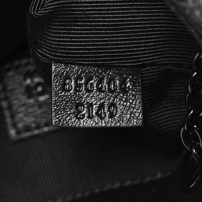 Gucci Calfskin Matelasse Monochrome Nano GG Marmont Bucket Bag Black 6 of 10