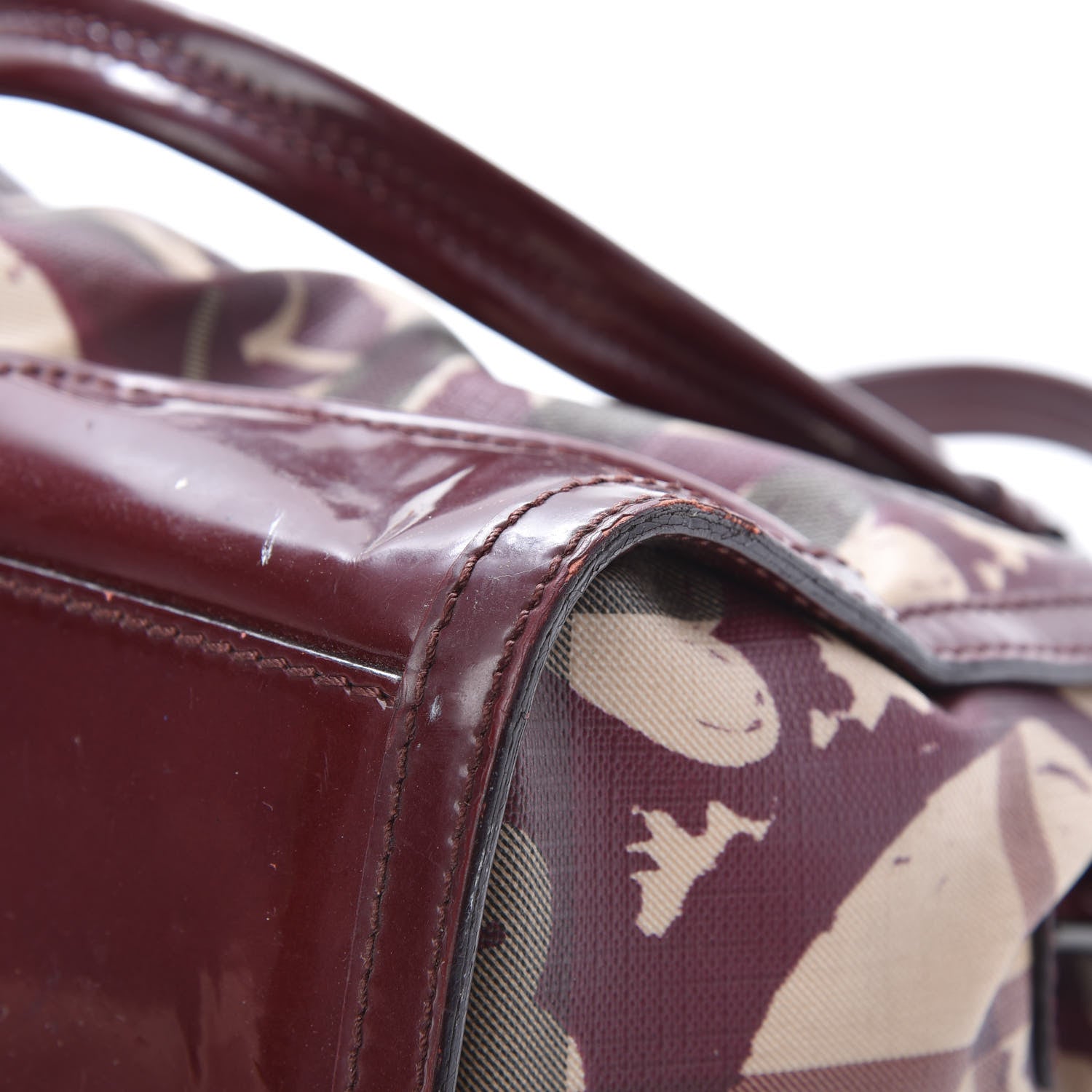 Burberry Nova Check Heart Print Pilgrim Satchel Berry 12 of 19