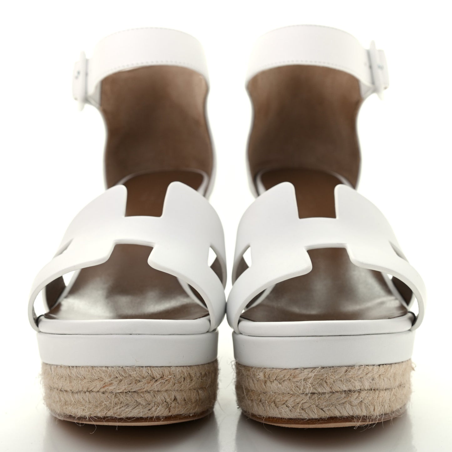 Goatskin Doll 60 Espadrille Wedge Sandals 37 White