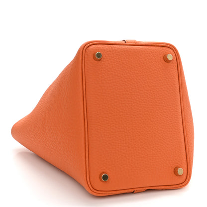 Hermes Taurillon Clemence Picotin Lock 18 PM Orange 4 of 10