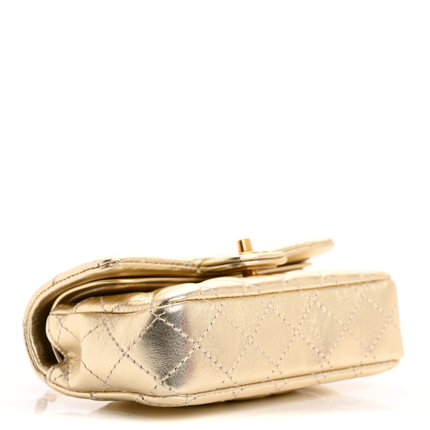Chanel Metallic Calfskin Quilted Mini Flap Bag Charm With Hook