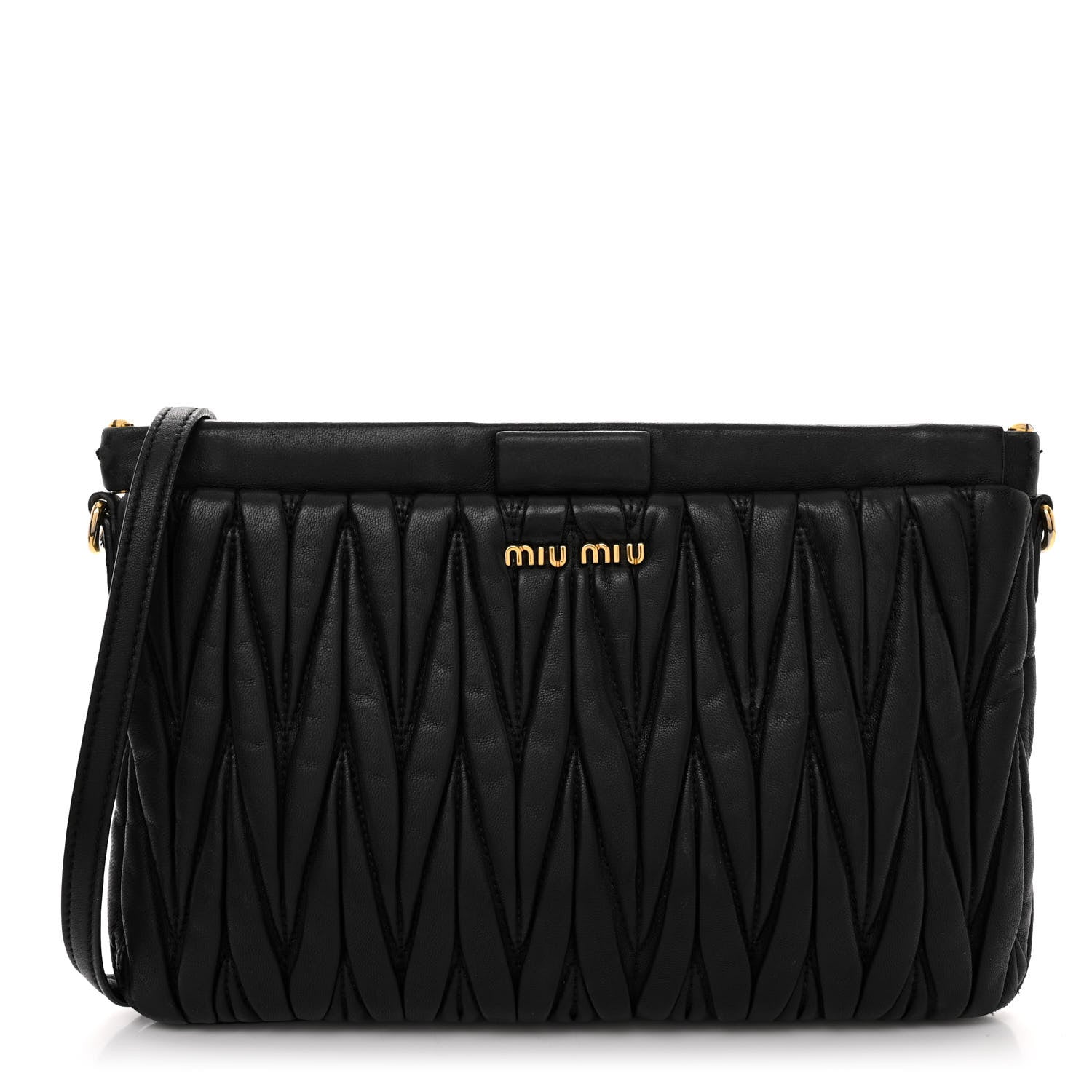 Miu Miu Nappa Matelasse Crossbody Black 1 of 11