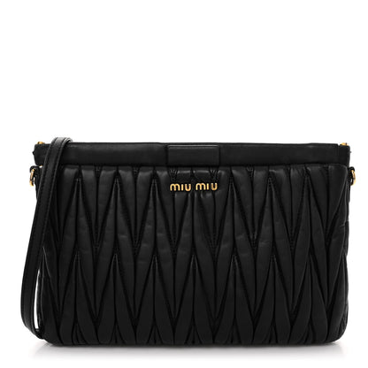 Miu Miu Nappa Matelasse Crossbody Black 1 of 11