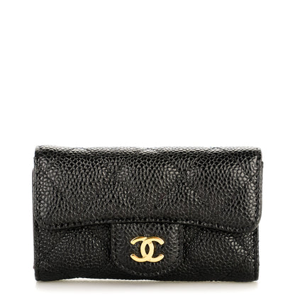 Chanel Caviar Quilted 6 Key Holder Black 9 of 16