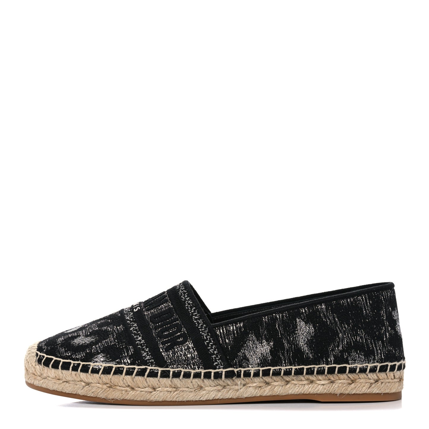 Lurex Embroidered Mizza Granville Espadrille 40.5 Black