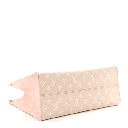 Louis Vuitton Empreinte Monogram Spring In The City Onthego MM Beige Pink Yellow 3 of 9