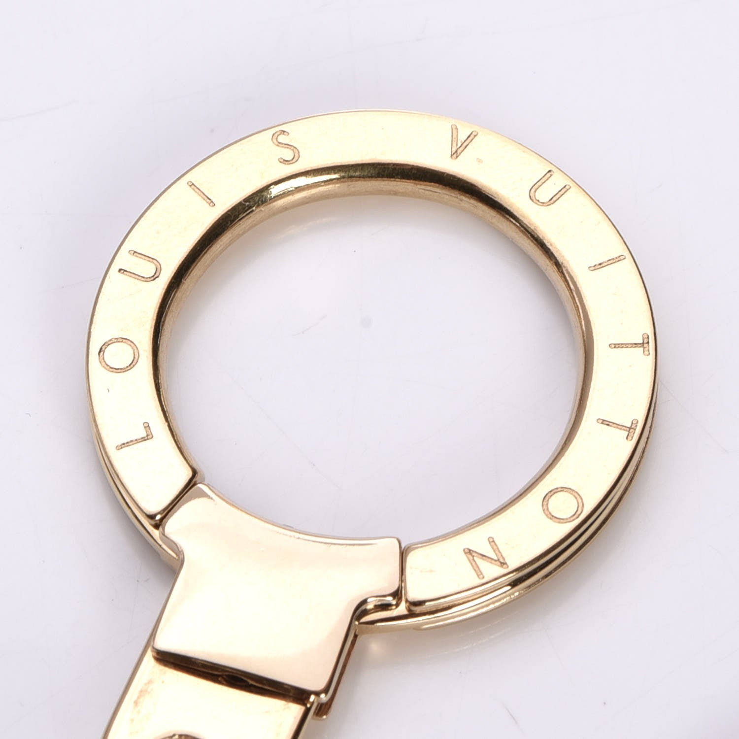 Louis Vuitton Brass Enamel Fleur De Monogram Bag Charm Chain Gold 3 of 5