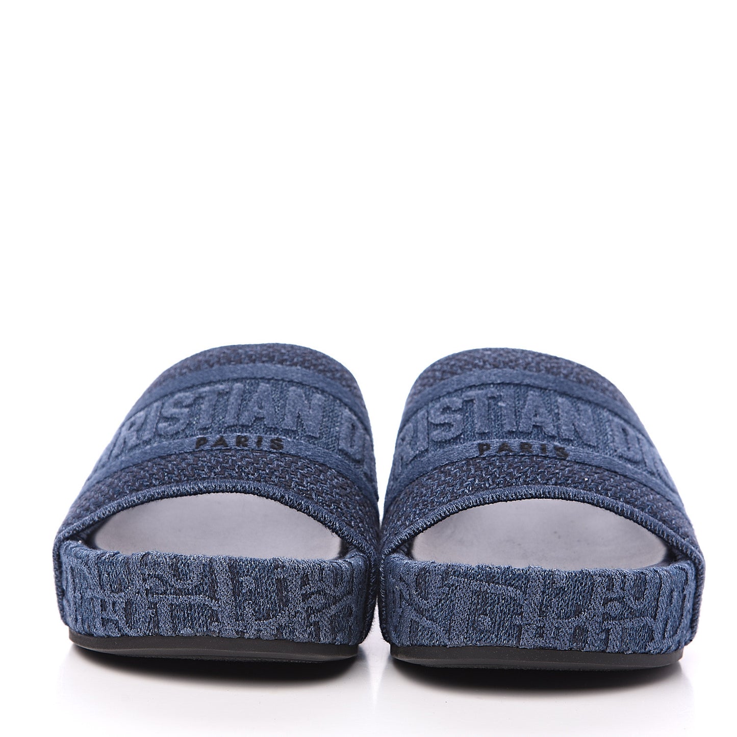 Oblique Denim D-Way Platform Sandal 36 Blue