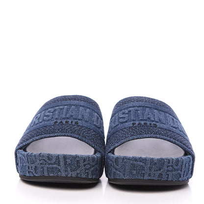 Christian Dior Oblique Denim D-Way Platform Sandal 36 Blue 2 of 9