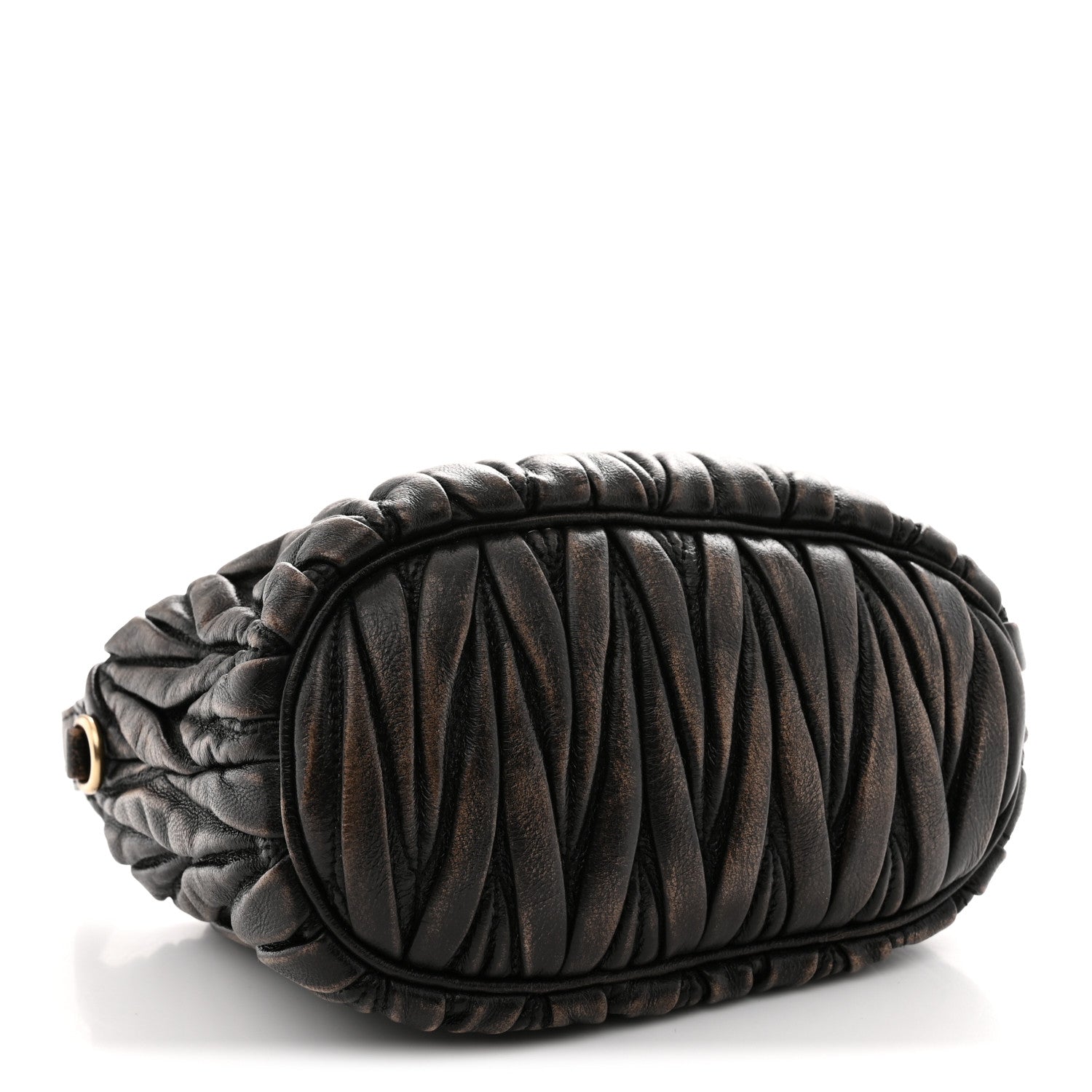 Miu Miu Nappa Matelasse Pouch Sand Coffee 4 of 9