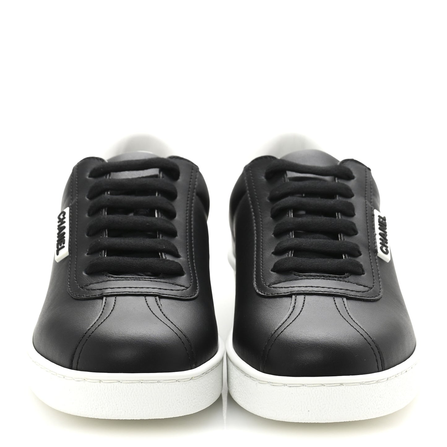 Calfskin CC Womens Sneakers 38 Black