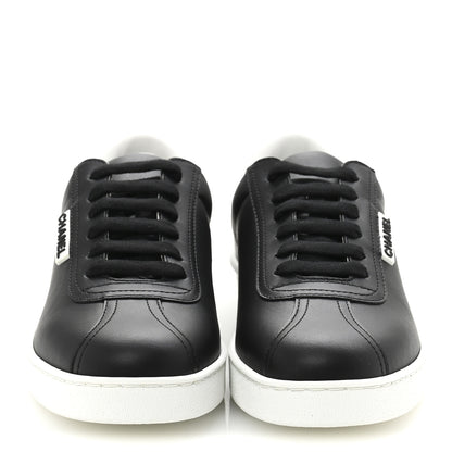 Chanel Calfskin CC Womens Sneakers 38 Black 3 of 9