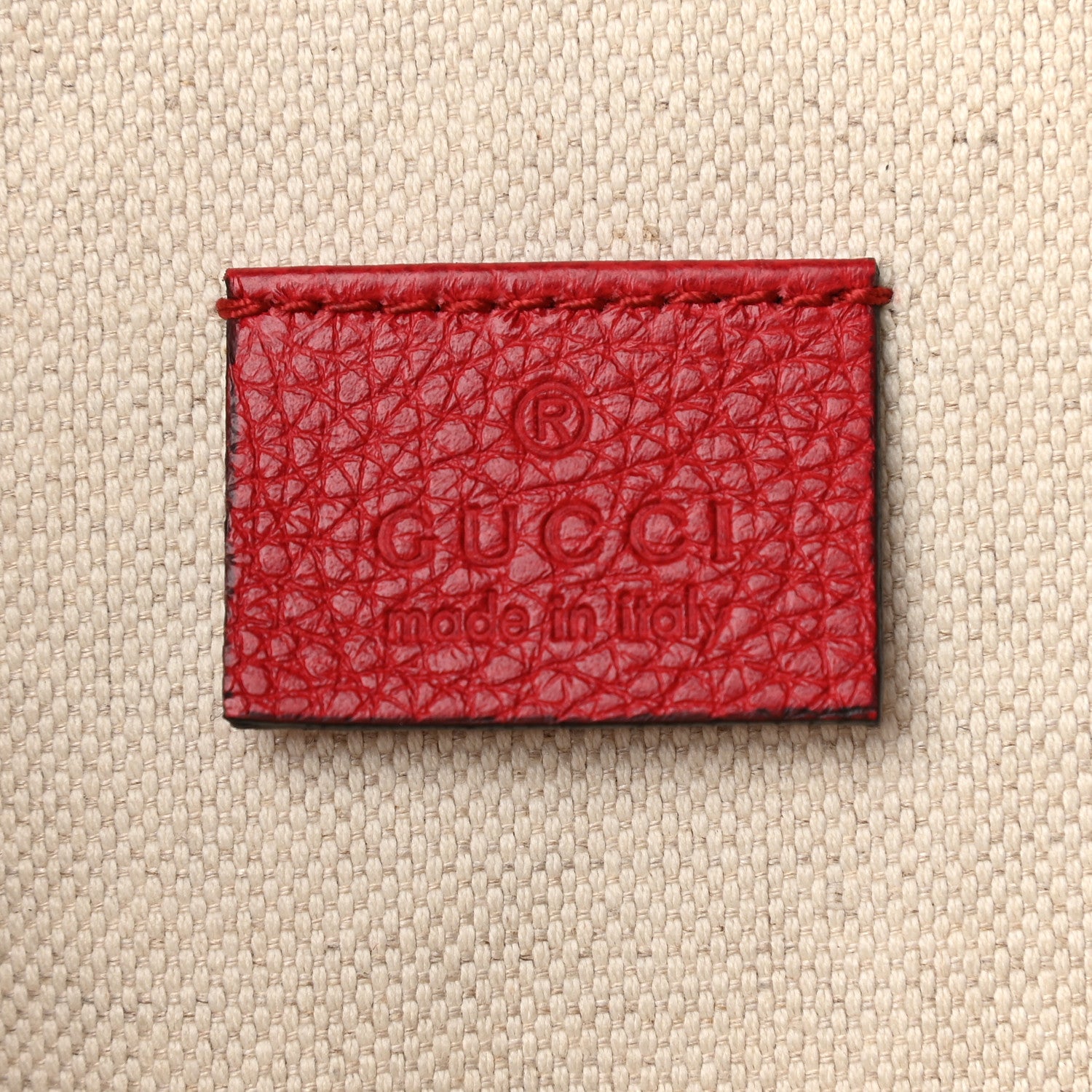 Gucci Grained Calfskin Coco Capitan Logo Belt Bag Hibiscus Red 5 of 8