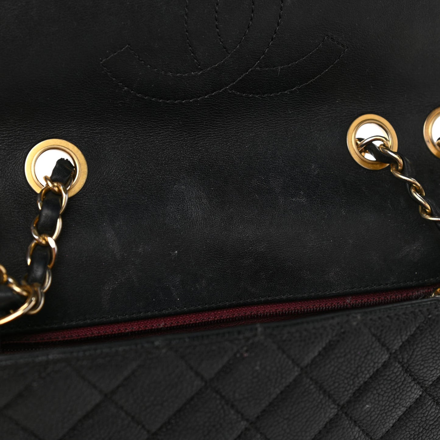 Caviar Quilted Medium CC Filigree Flap Black