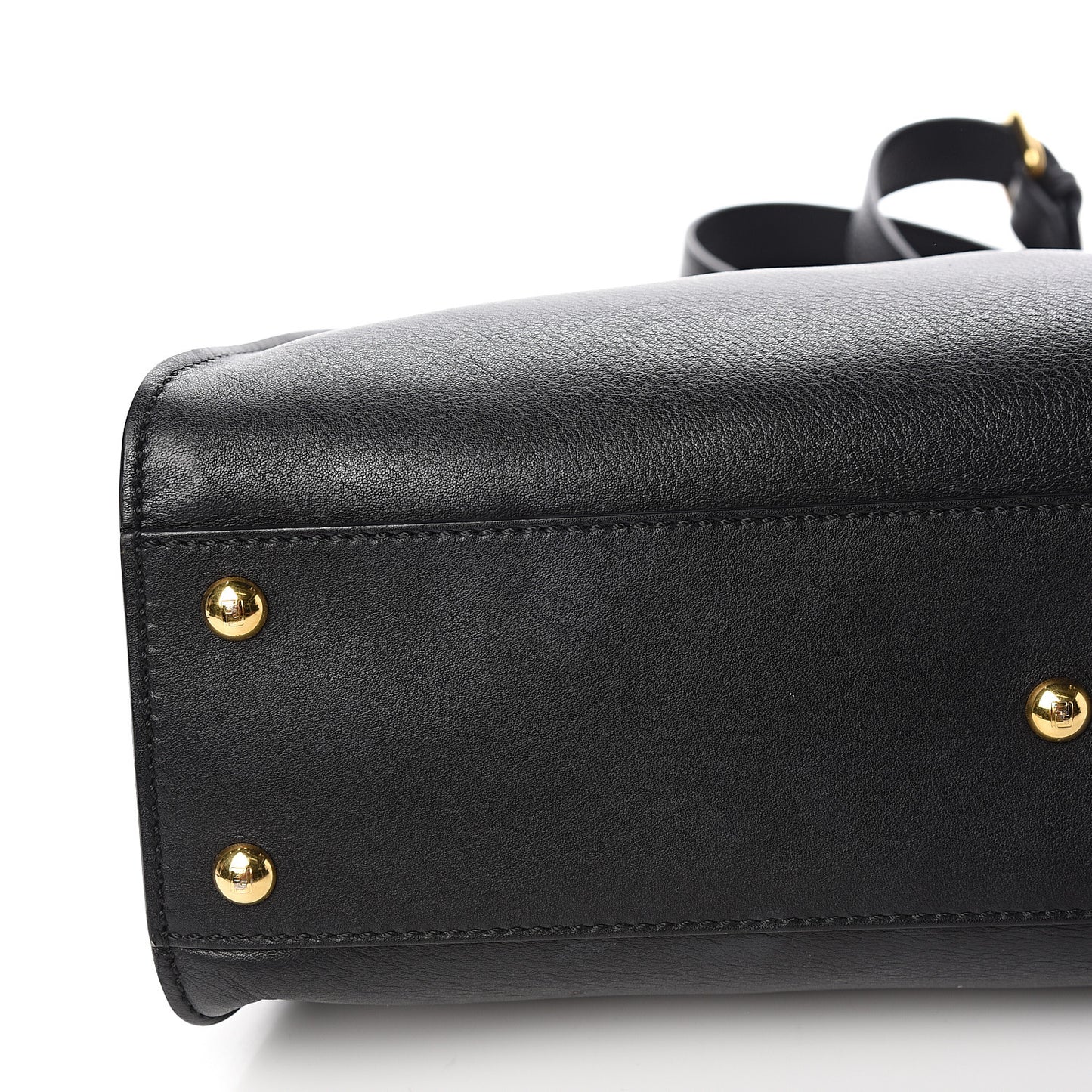 Vitello Seta Shiny Nappa Medium Peekaboo Iconic Satchel Black