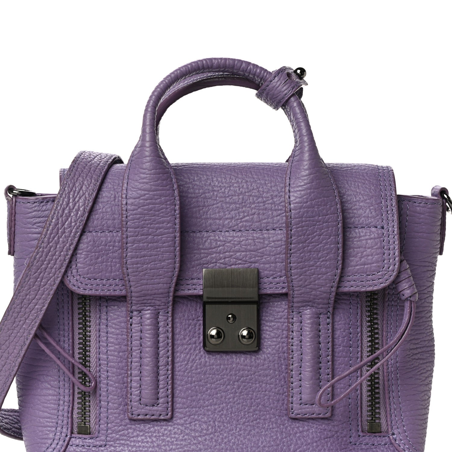 3.1 Phillip Lim Textured Calfskin Mini Pashli Satchel Violet 7 of 10
