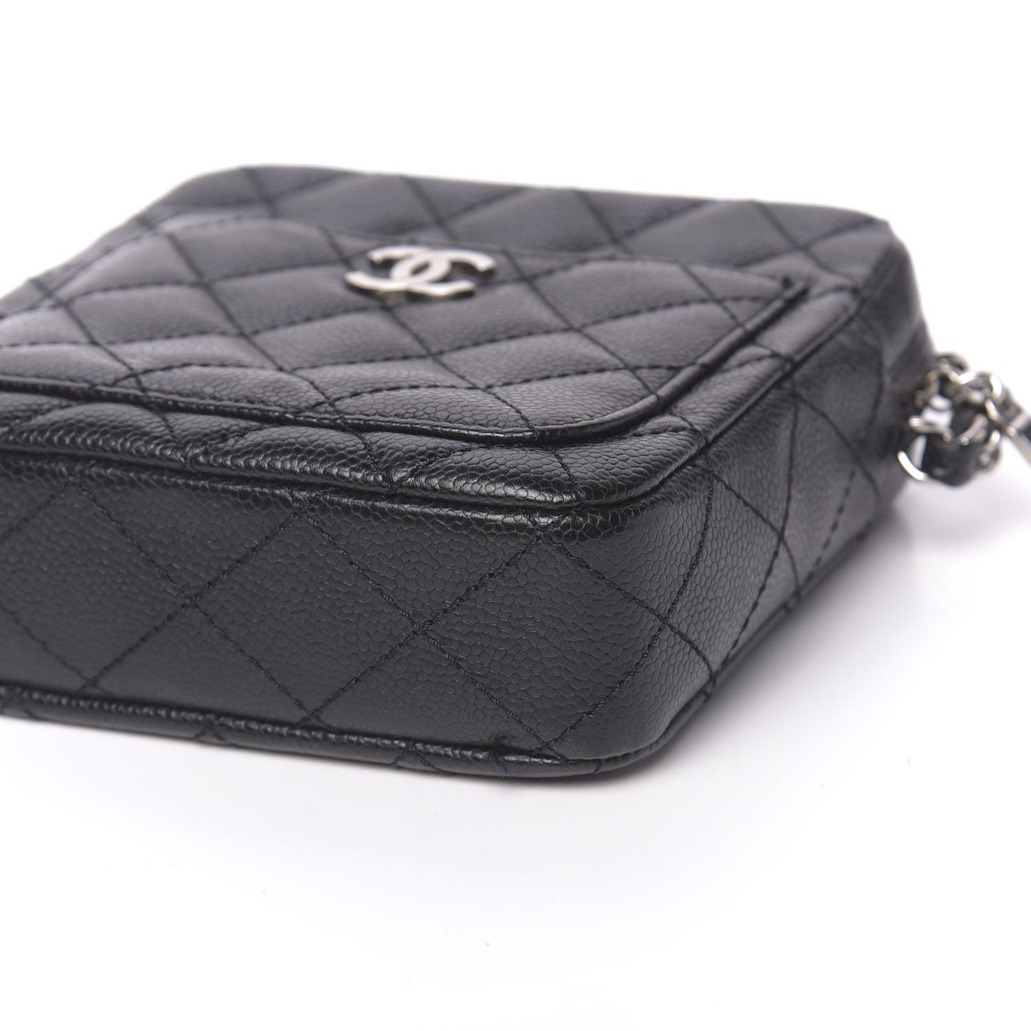 Caviar Quilted Camera Case Crossbody Bag Black