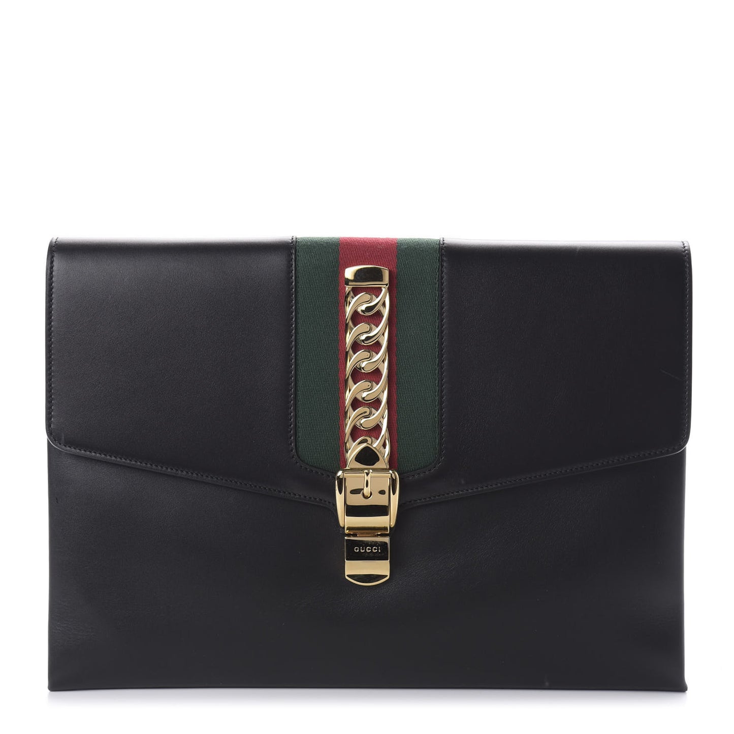 Calfskin Maxi Sylvie Clutch Black