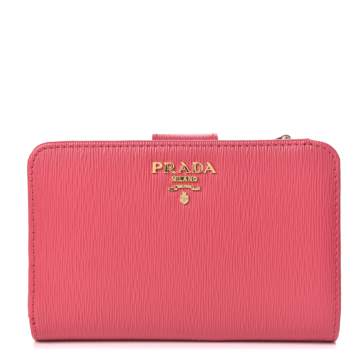 Prada Vitello Move Compact Wallet Peonia 1 of 7