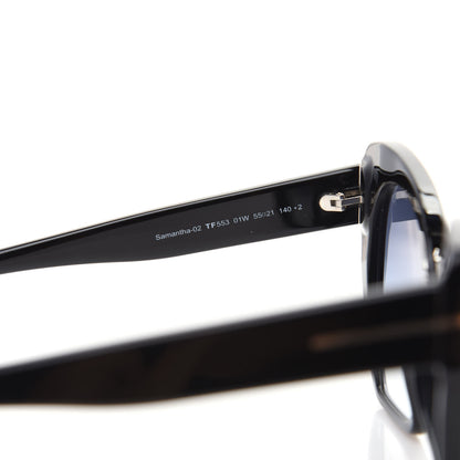 Tom Ford Samantha Cat Eye Sunglasses TF553 Black 6 of 8