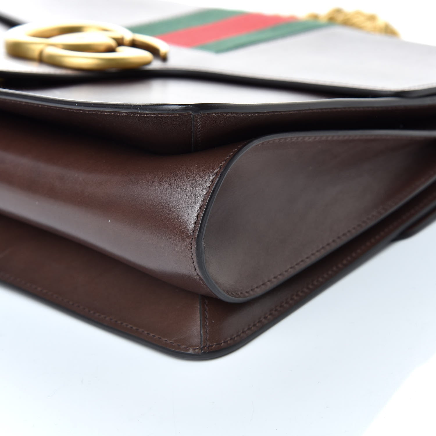 Gucci Tuscany Lux Calfskin Web GG Marmont Shoulder Bag Fondent 10 of 11