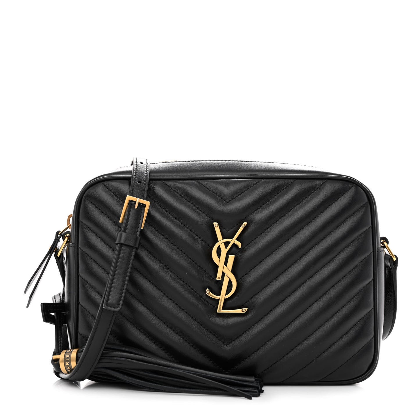 Calfskin Matelasse Monogram Lou Camera Bag Black