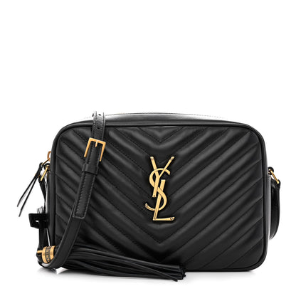 Saint Laurent Calfskin Matelasse Monogram Lou Camera Bag Black 1 of 10