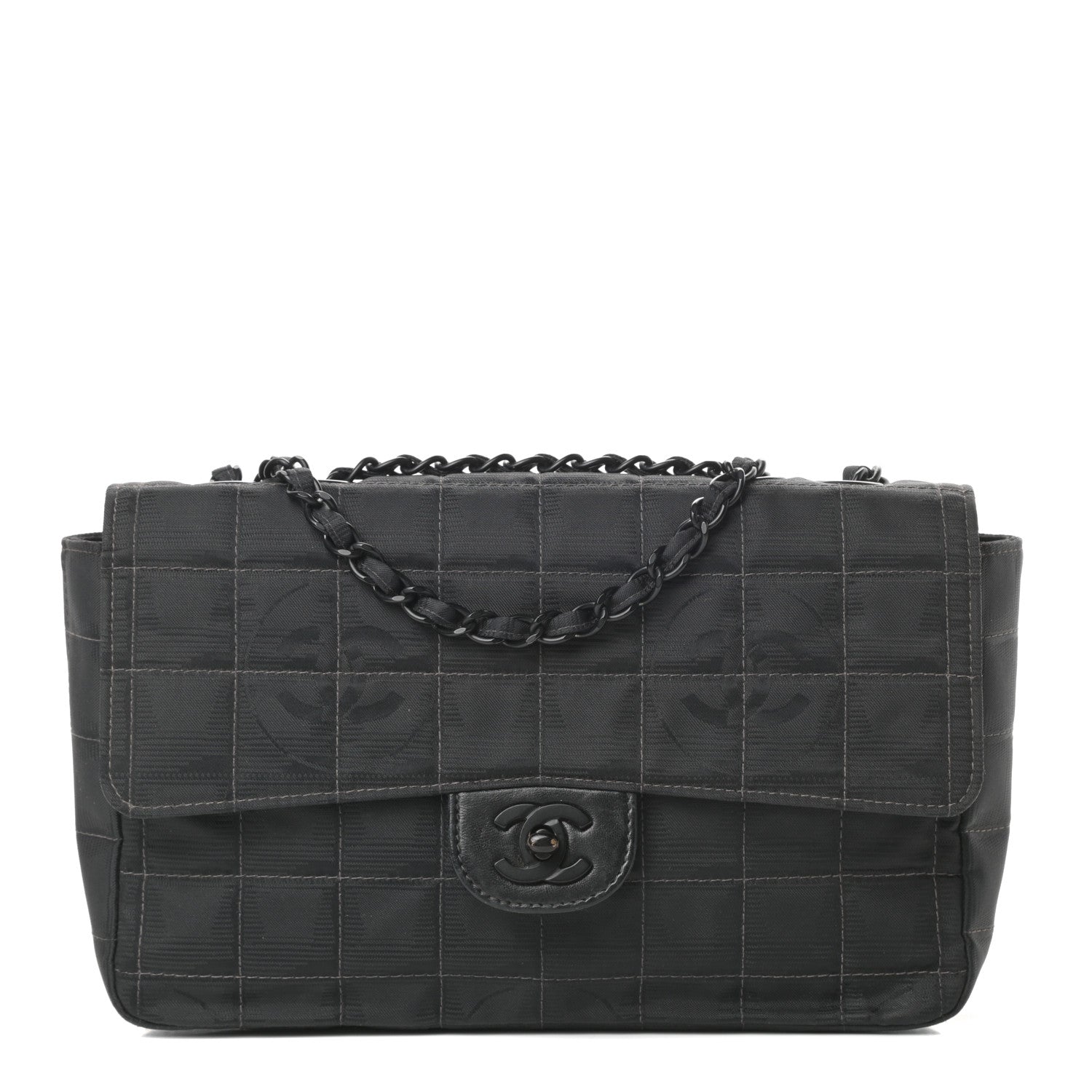 Chanel Nylon Medium Travel Flap Black 1 of 13
