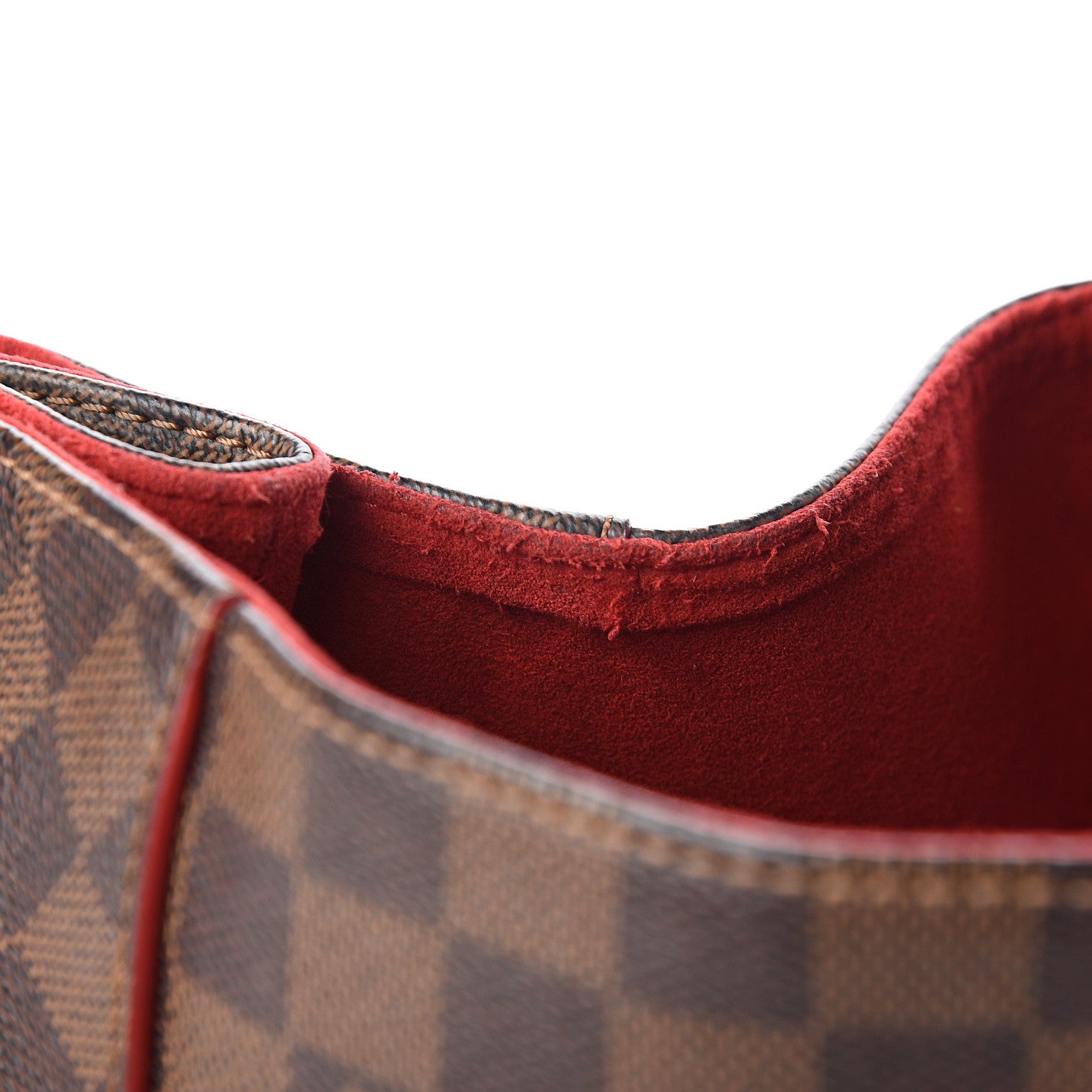 Louis Vuitton Damier Ebene Caissa Hobo Cherry 13 of 15