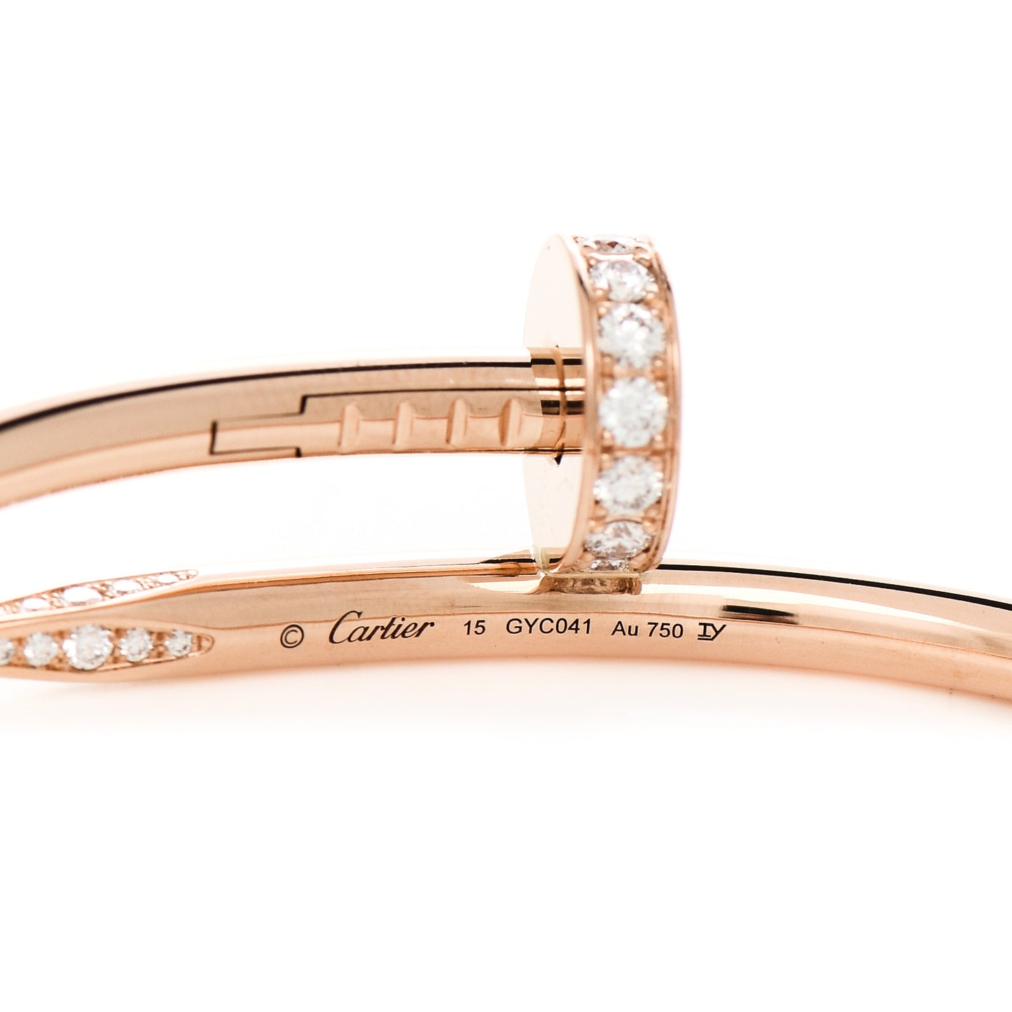 18K Pink Gold Diamond Juste Un Clou Bracelet 15