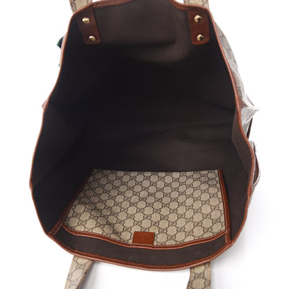 Gucci GG Plus Monogram Large Signature Web Loop Tote Brown 5 of 12