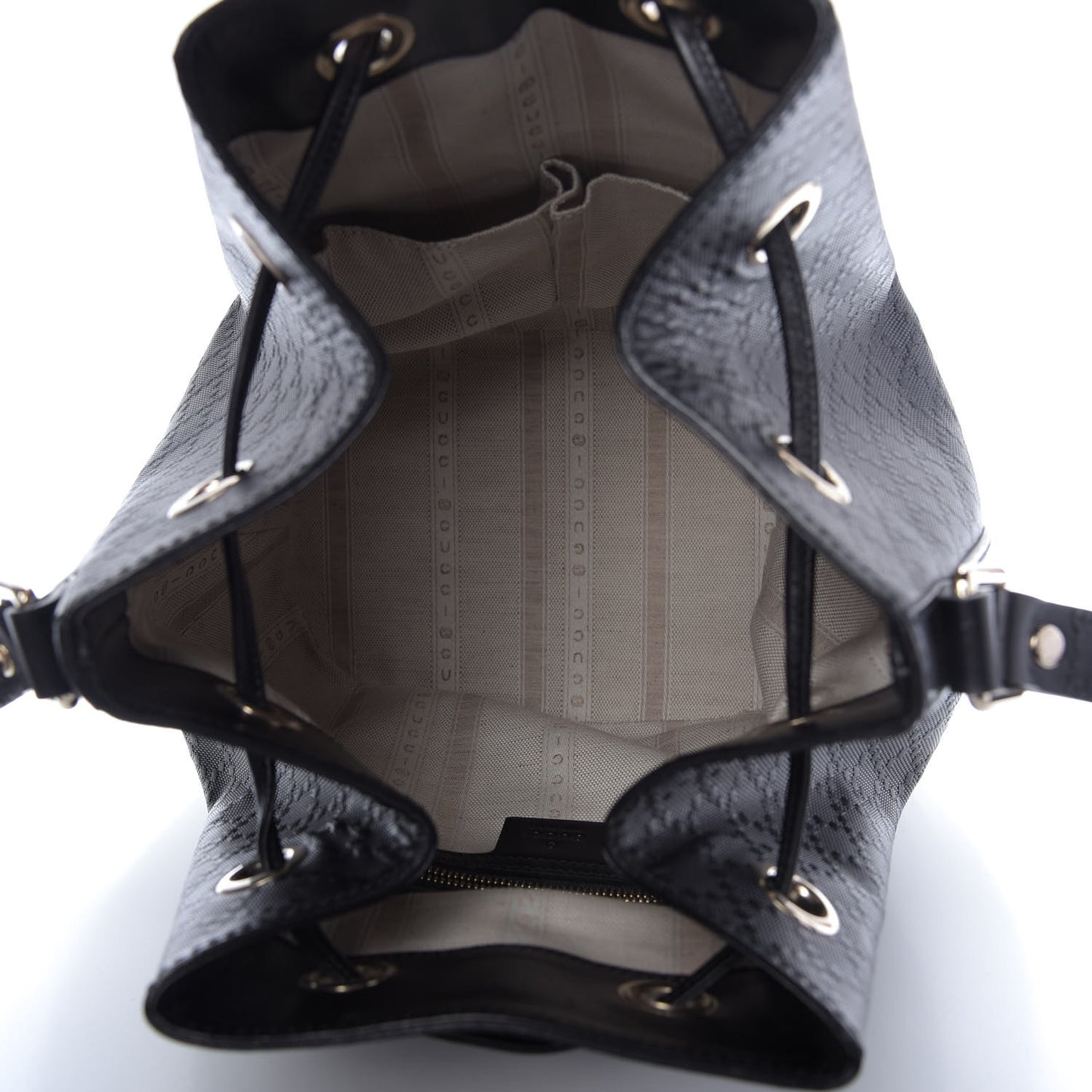 Bright Diamante Medium Bucket Bag Black