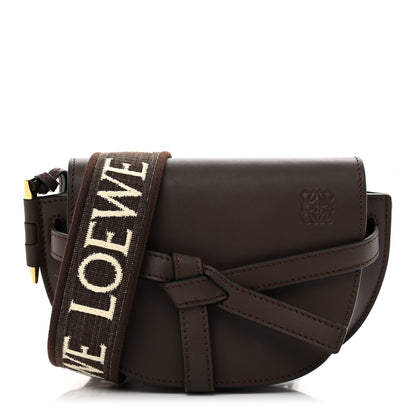 Loewe Calfskin Jacquard Mini Gate Dual Bag Chocolate 1 of 9